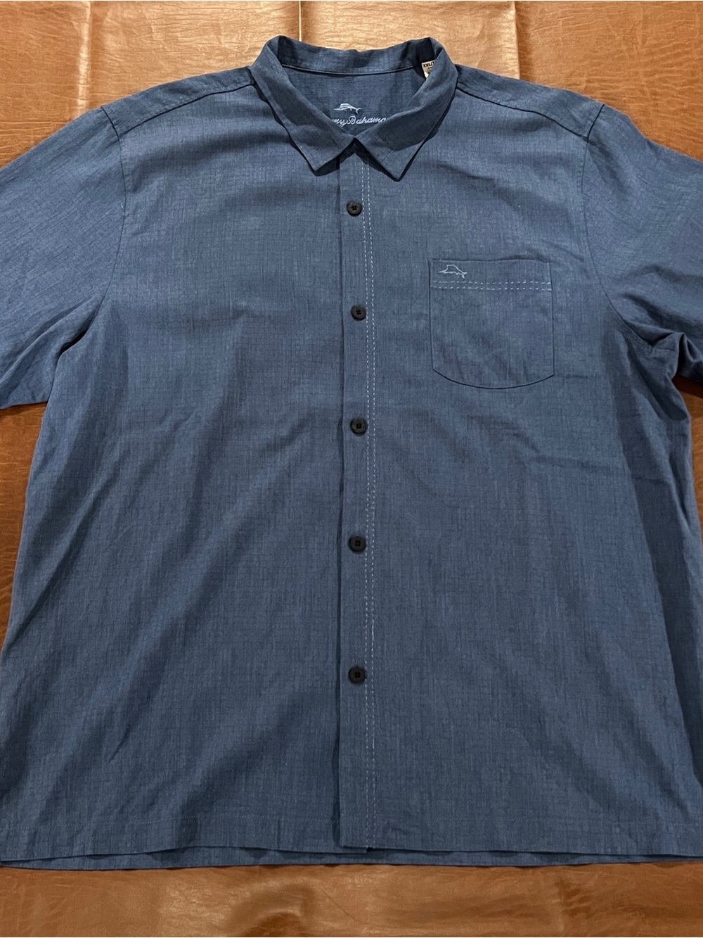 Tommy Bahama IslandZone Men’s Blue Silk Blend Button Down Shirt - Size 2XL
